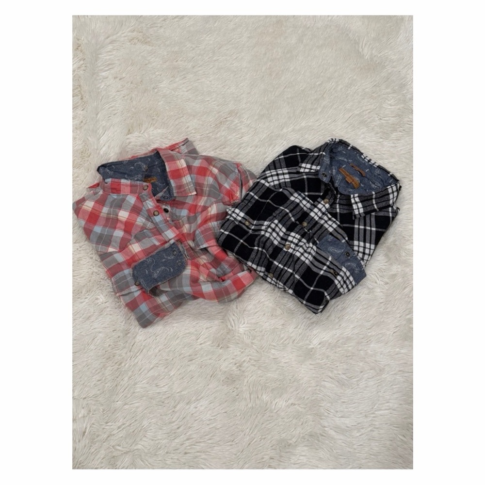 Jack’s Girlfriend Bea Plaid Flannel Shirt - Size Med (EUC) 2 Options